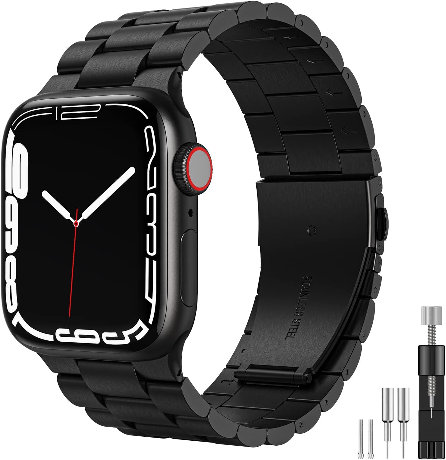 Compatible with Apple Watch Bands 38mm 40mm 41mm 42mm 44mm 45mm 49mm Stainless Steel Band for Series 7/6/5/4/3/2/1/SE