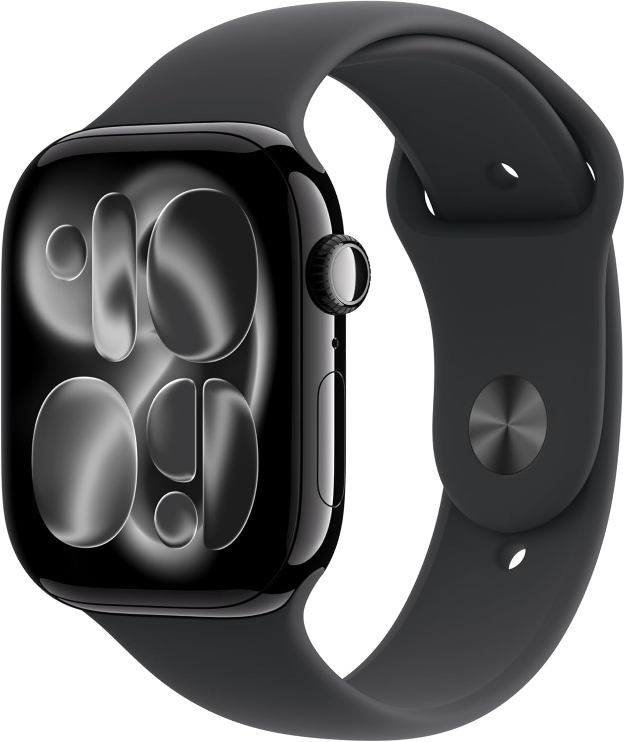 Apple Watch Series 11 GPS, 46 mm Aluminium Jet Black Case with Black Sport Strap – M/L