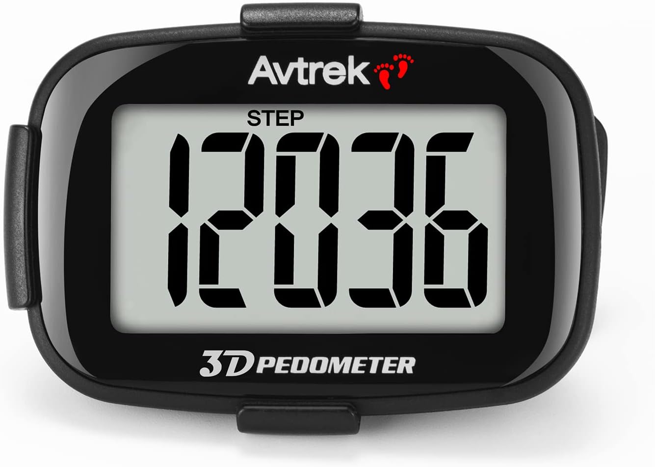 Avtrek Pedometer Pedometer Pedometer with Step Counter, Backlit Display and Time Display