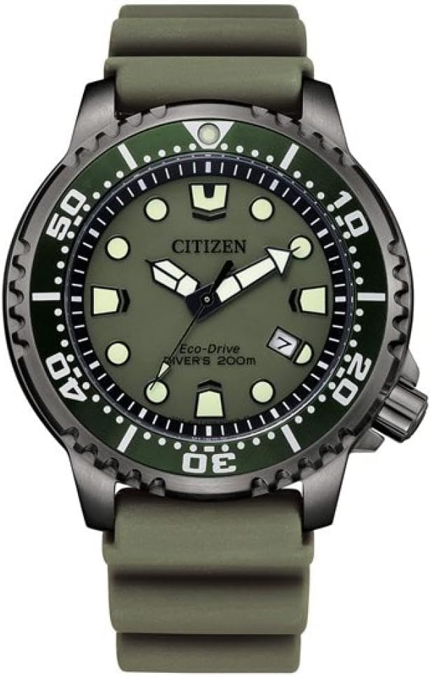 Citizen Men's Analogue Eco-Drive Watch with a Rubber Band Promaster Marine