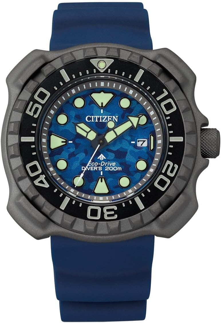 Citizen Men's Analogue Eco-Drive Watch with a Rubber Band Promaster Marine