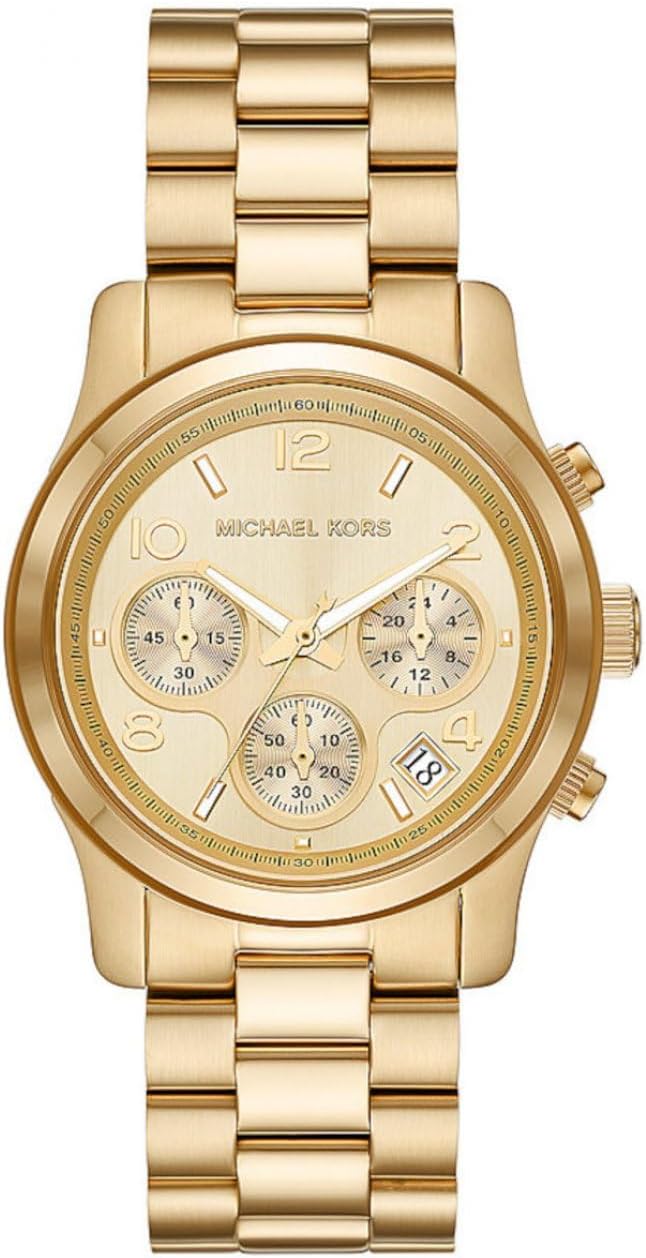 Michael Kors Orologio Runway da donna, movimento cronografico al quarzo con cinturino in acciaio o acetato