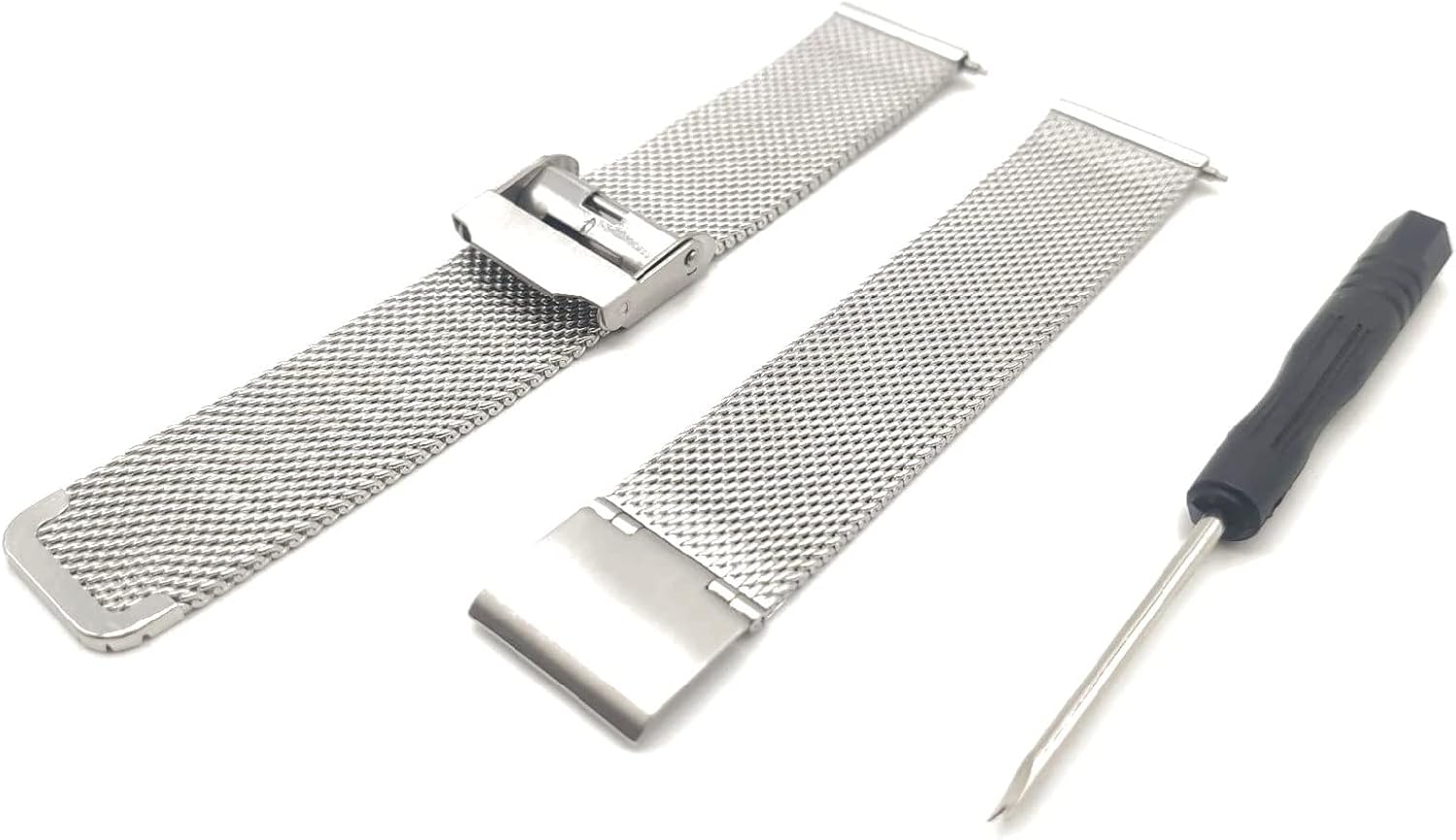 Milano Silver Stainless Steel Bracelet with Quick Release Milan Silver Strap 16 18 19 20 21 22 mm Adjustable for Vintage Luxury Hologue