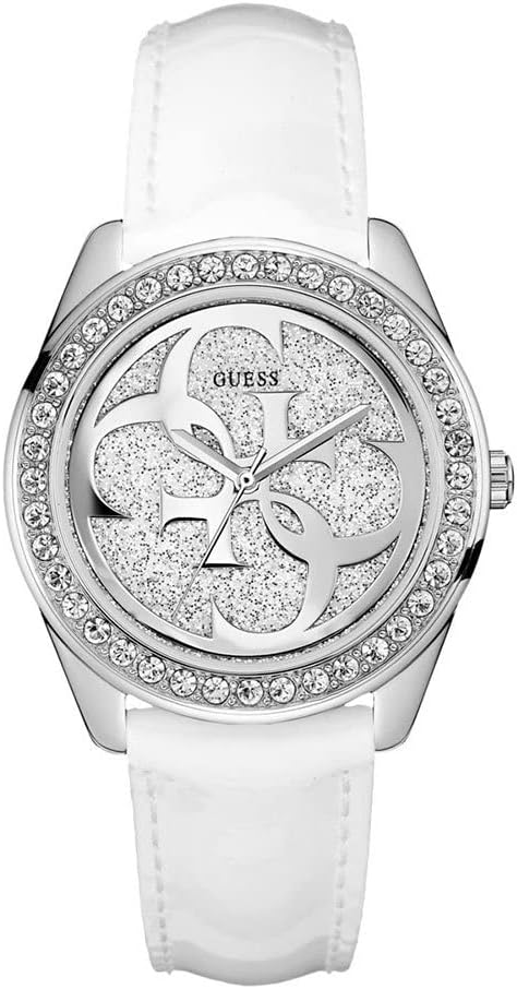 Guess W0627L4 Unisex Watch, Silver, Silver/White, Strap