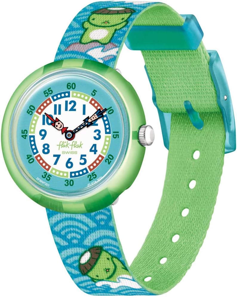 Flik Flak Tales From The World FBNP201 Kawasaki Watch, multi-coloured, Strap