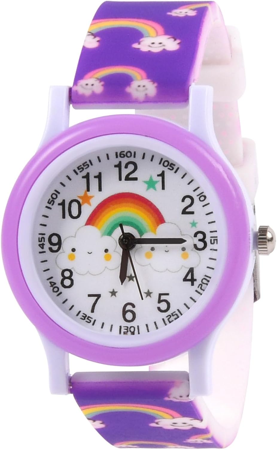 OFFCUP Wrist Watch for Boys and Girls, Children's Quartz Movement, Educational Watch for Children 3D Cartoon Silicone Strap for Children 3-12 Years Old