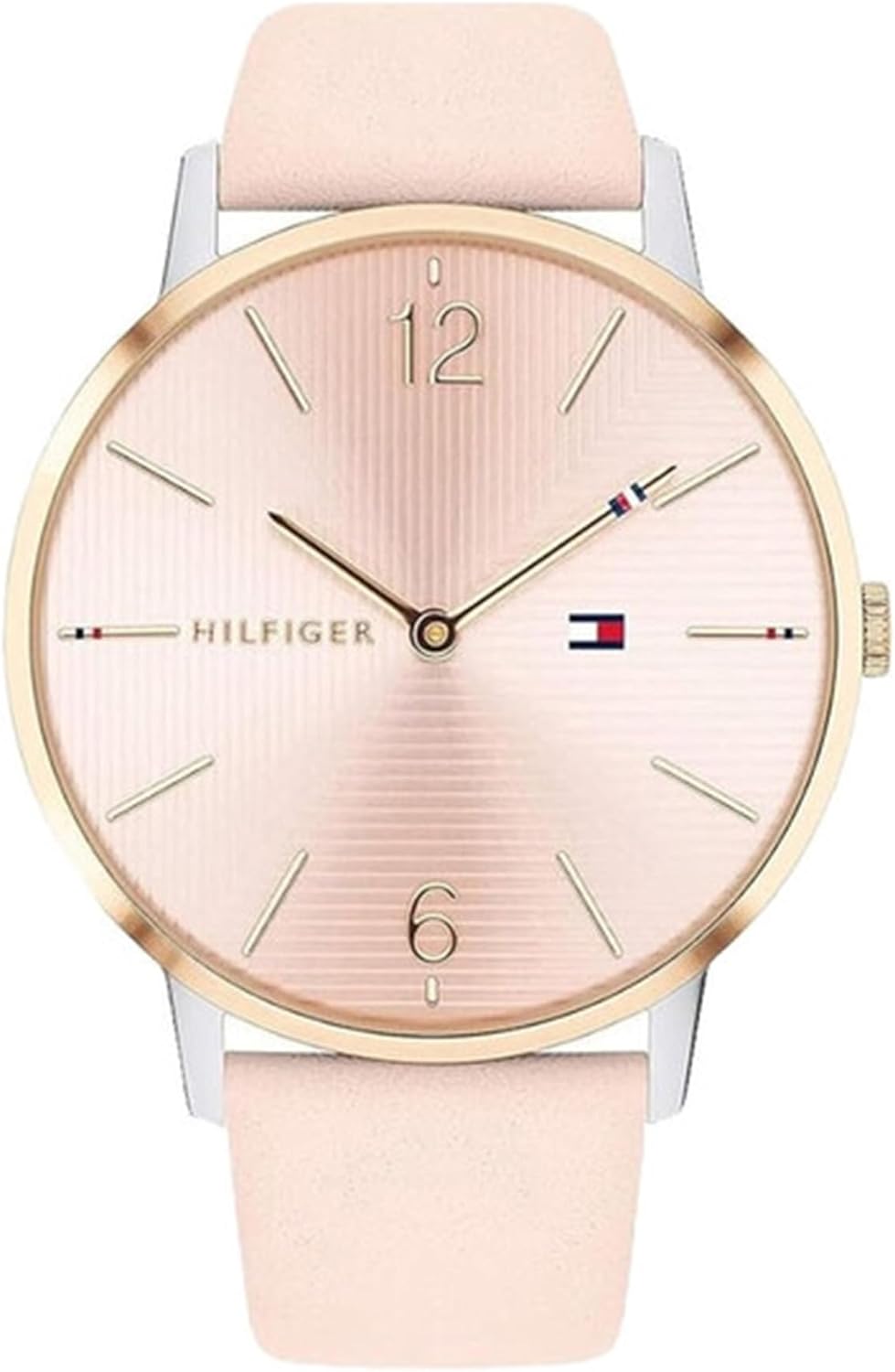 Tommy Hilfiger Orologio Analogico al Quarzo da Donna con Cinturino in Maglia Metallica in Acciaio Inossidabile Argentato o Cinturino in Pelle Rosa