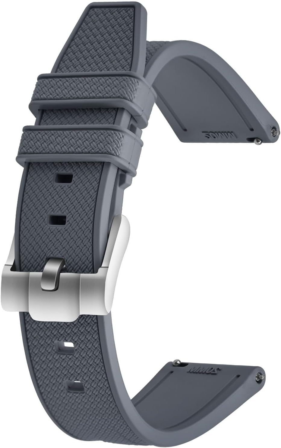 ULLCHRO Fluororubber Watch Strap 20 mm 22 mm Quick Release Replacement Straps Diving Soft Durable FKM Rubber Strap for Men and Women