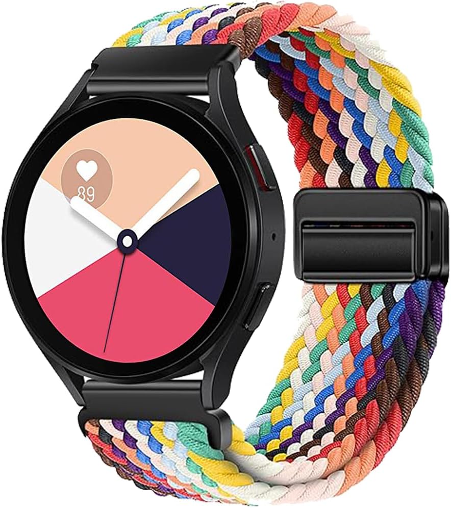 Magnetic Strap for Amazfit Bip 6/5 Unity/GTR 4/3/3 Pro/2/Balance 46 mm/Balance 2/Helio, 22 mm Nylon Sport Bracelets Replacement Straps for Amazfit GTR 47 mm/Stratos 3/2/2S/Pace