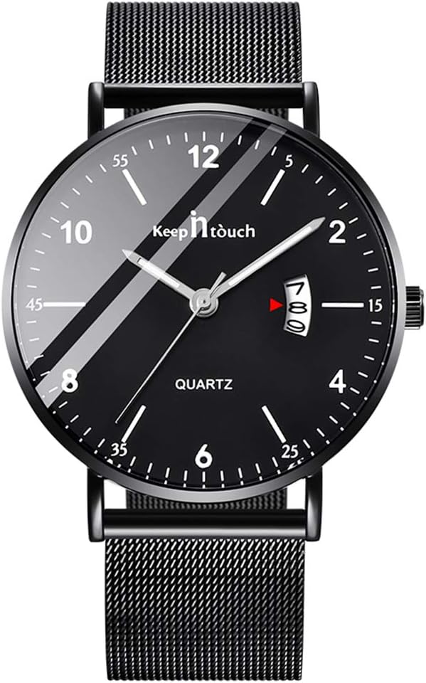 Unendlich U Infinity U-Fashion Ultrathin Quartz Watch for Men Women Fashion Wristwatches Casual Waterproof Watch with Date Stainless Steel