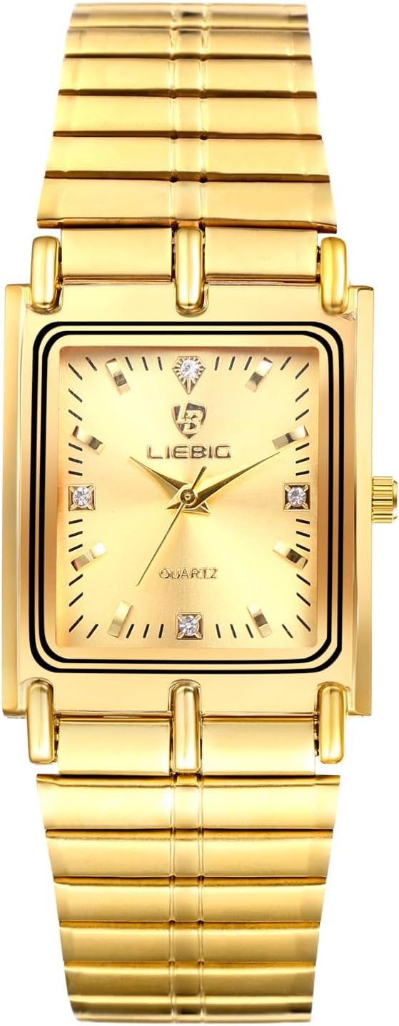 OIDEA Ultra Thin Square Couple Watches: Waterproof Analog Quartz Watch for Men and Women Adjustable Stainless Steel Strap - Leisure Business Gifts