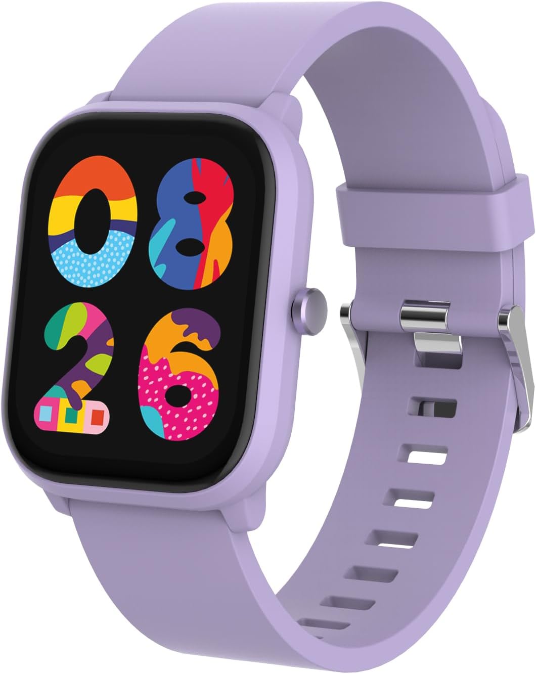 Celly, Children's Smartwatch with Silicone Strap, Heart Rate Monitor, Pedometer, Games, Bluetooth, Fit4Kid Dedicated App, Battery Life Up to 4 Days, Purple