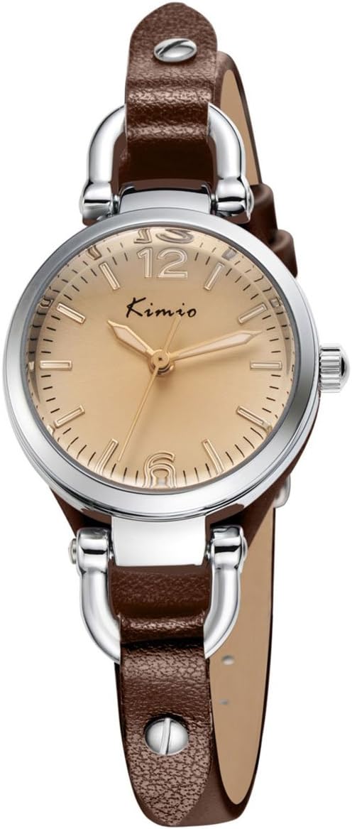 Alienwork Kimio Women's Small Narrow Leather Strap Watch