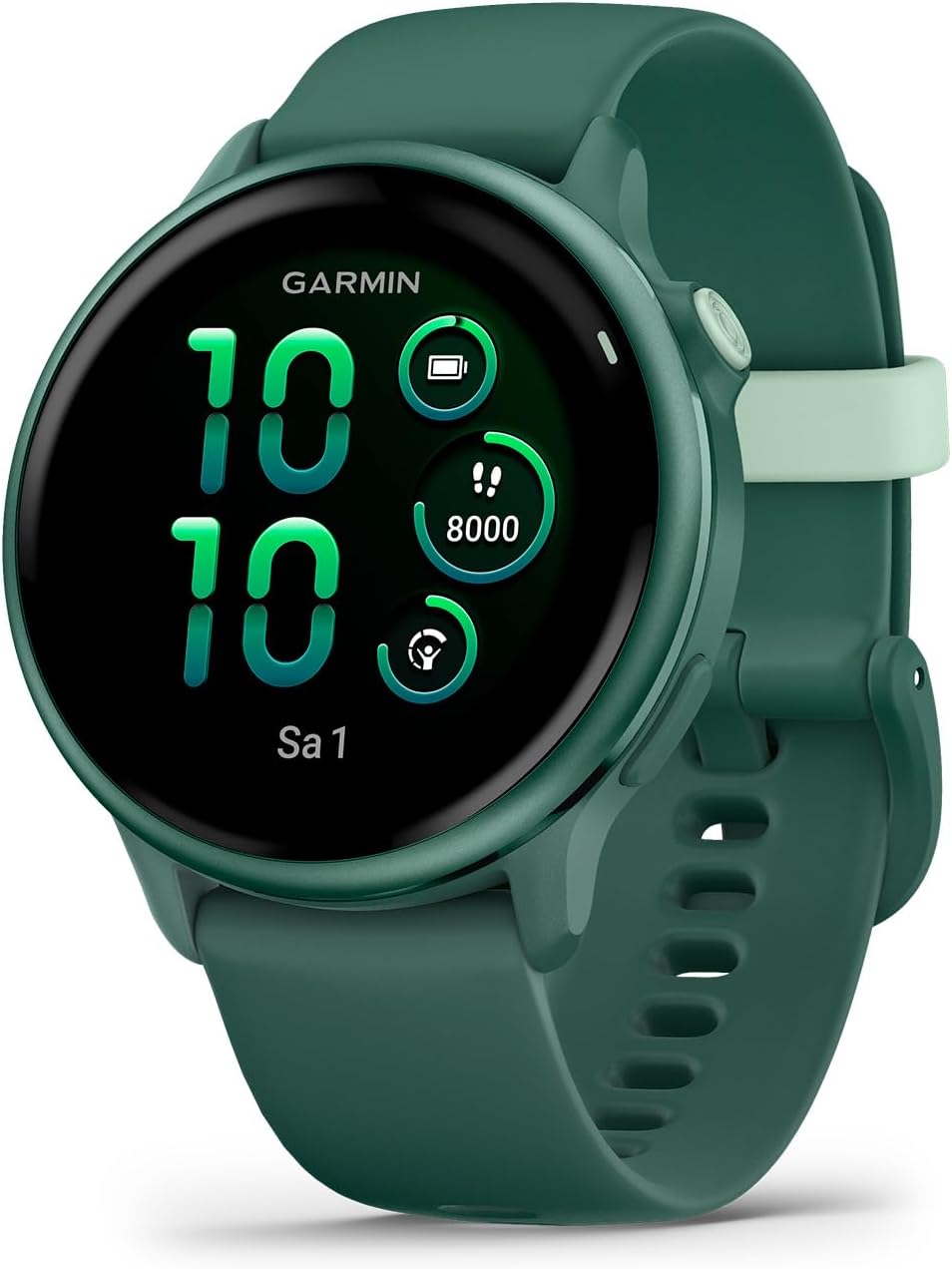 Garmin vívoactive 6 AMOLED Smartwatch 1.2 Inch (2000 nit), 42 mm Case, Music, Pay, +80 Sports, GPS, Cardio, Coach, Running Dynamics, App Mobility, 11 Days (Jasper Green)