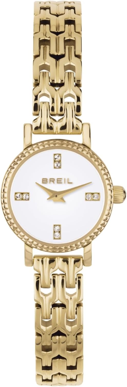 Breil, Collezione Darling, Orologio Donna in Acciaio, Bracciale Sottile e Flessuoso in Maglia Milanese, Lunetta Decorata, Chiusura a Scorrimento, Cassa 18mm, Lunghezza Regolabile 13.5-19 cm, Silver