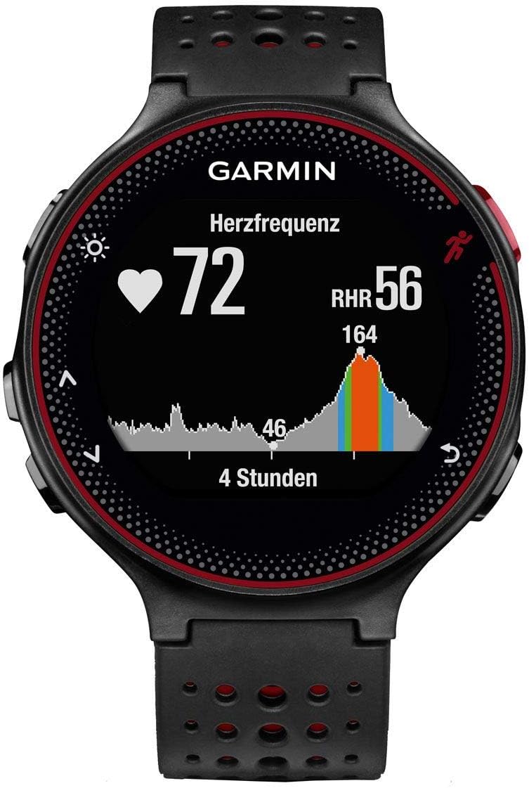 Garmin Forerunner 235 GPS Sportwatch with Wrist Cardio Sensor and Smart Functions, Black/Red