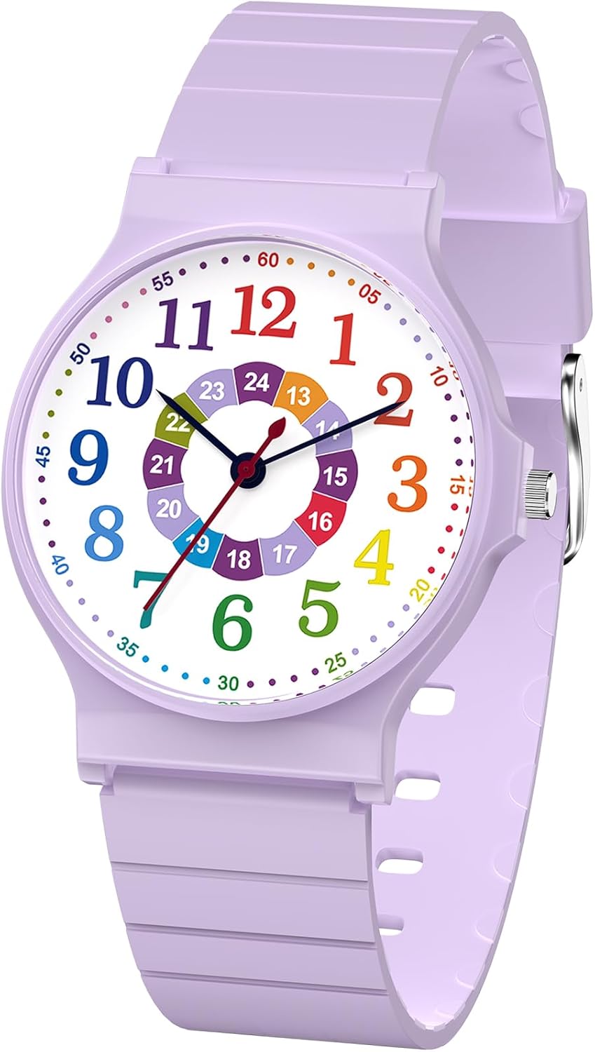 SOCICO Kids Analog Watch 30M Water Resistant Sports Watch for 5-15 Years Old Easy Read Kids Watch