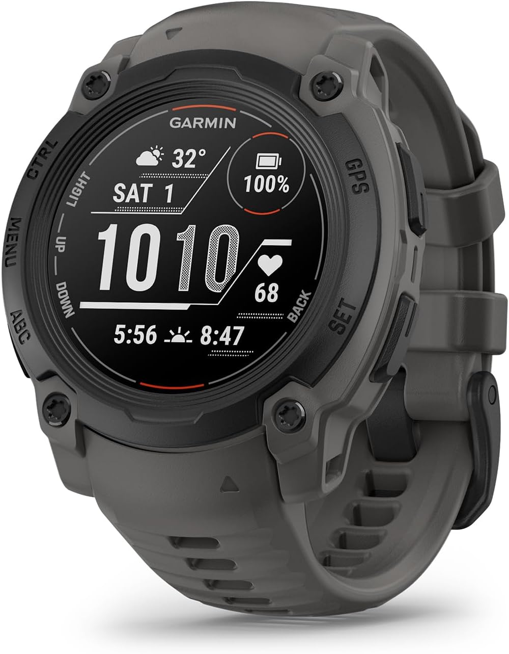 Garmin Instinct E Smartwatch, 40 mm, MIP Display, GPS, Cardio, SpO2, +70 Sports Apps, Training Readiness, Activity Tracker 24/7, Notifications, Connect IQ, 14 Day Battery Life (Black & Charcoal)