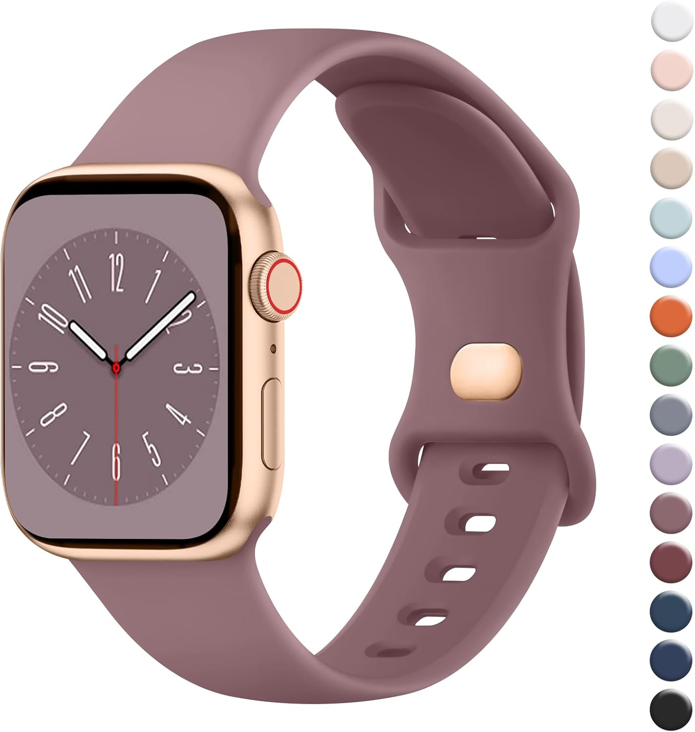 Wanme Apple Watch Strap 40mm 44mm 38mm 41mm 42mm 45mm 46mm, Silicone Sports Bands for Apple Watch iwatch Se Ultra Series 10 9 8 7 6 5 4 3 2 1 for Women Men