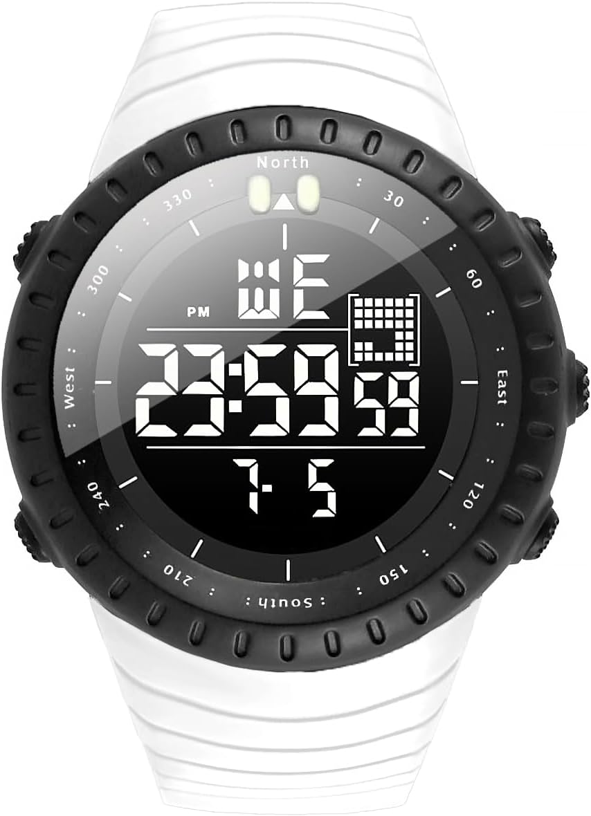 KXAITO 6256 Men's Watches Outdoor Sport Waterproof Military Date Multi Function Tactical LED Face Alarm Stopwatch for Men