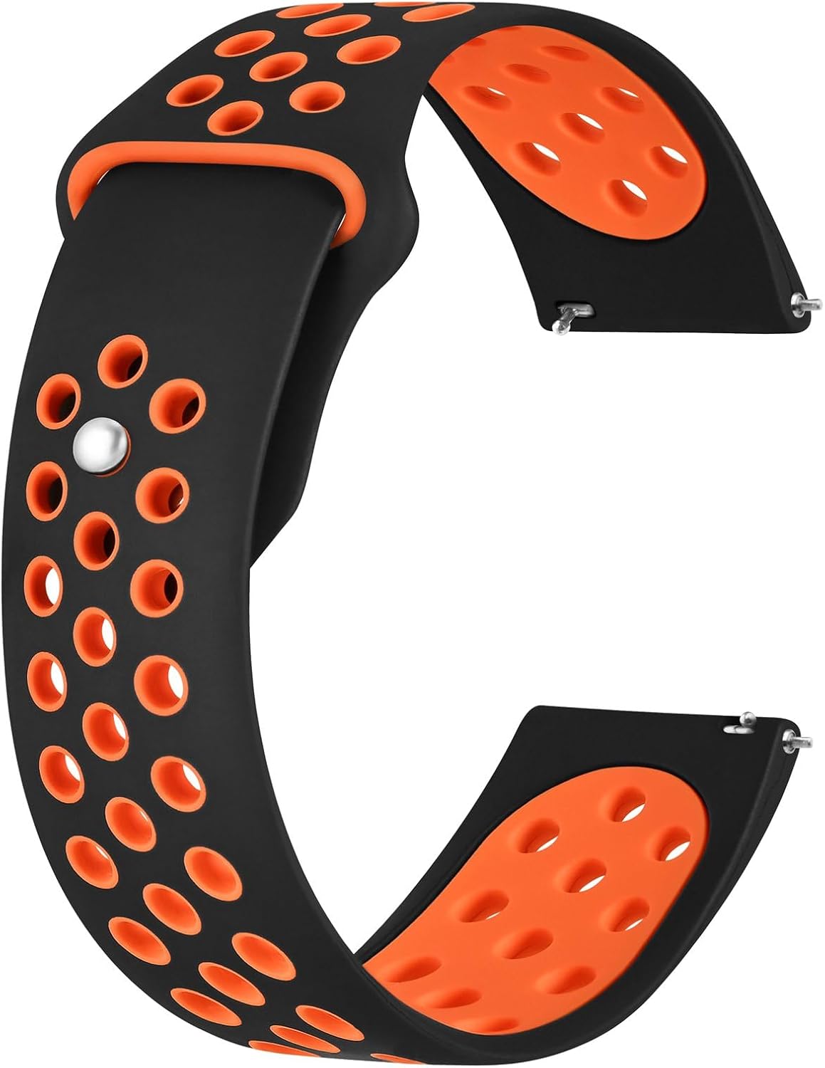 BISONSTRAP 20mm 22mm Watch Bands for Men and Women, Ventilated Silicone Watch Bands, Quick Release Sport Strap