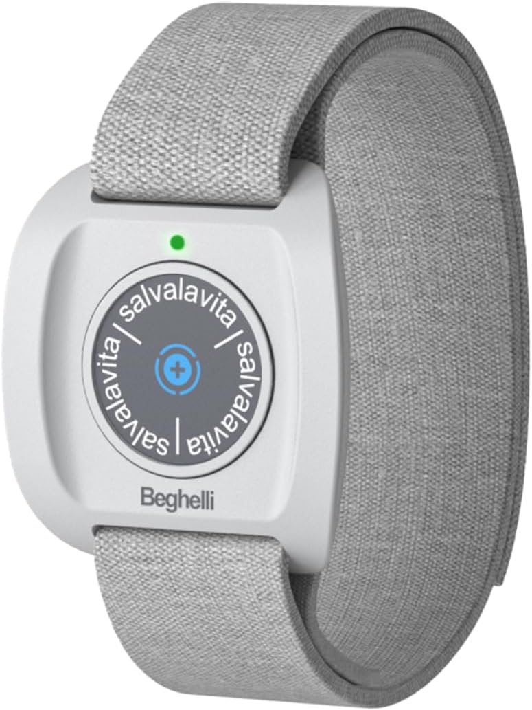 Beghelli Band Plus - Elderly Bracelet with SOS Button for Emergency Calls, Water Resistant, Wearable Device for Mobile Phone