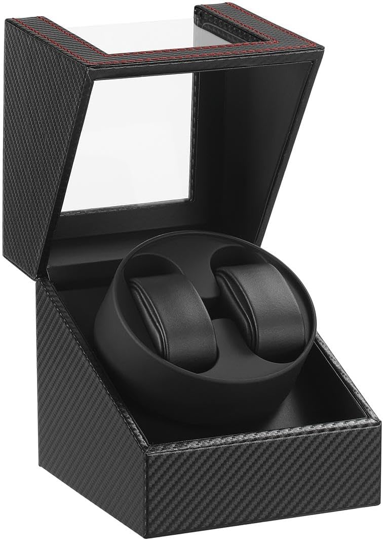 Automatic Leather Watch Winder Box with Silent Motor for Wristwatches