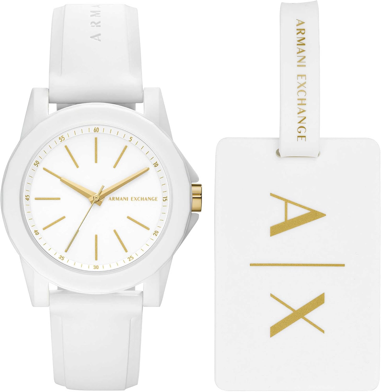 Armani Exchange Orologio da donna, Movimento al quarzo a tre lancette e cassa da 40 mm con cinturino in silicone