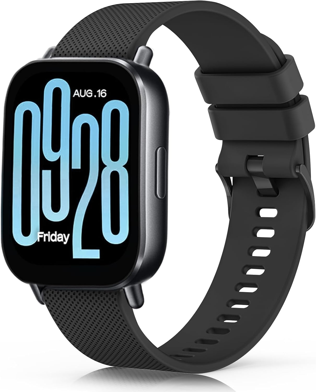 Tobfit Strap for Xiaomi Redmi Watch 5 Active/5 Lite Bracelet, Soft Silicone Sports Bracelets for Redmi Watch 5 Active Men Women (Black)