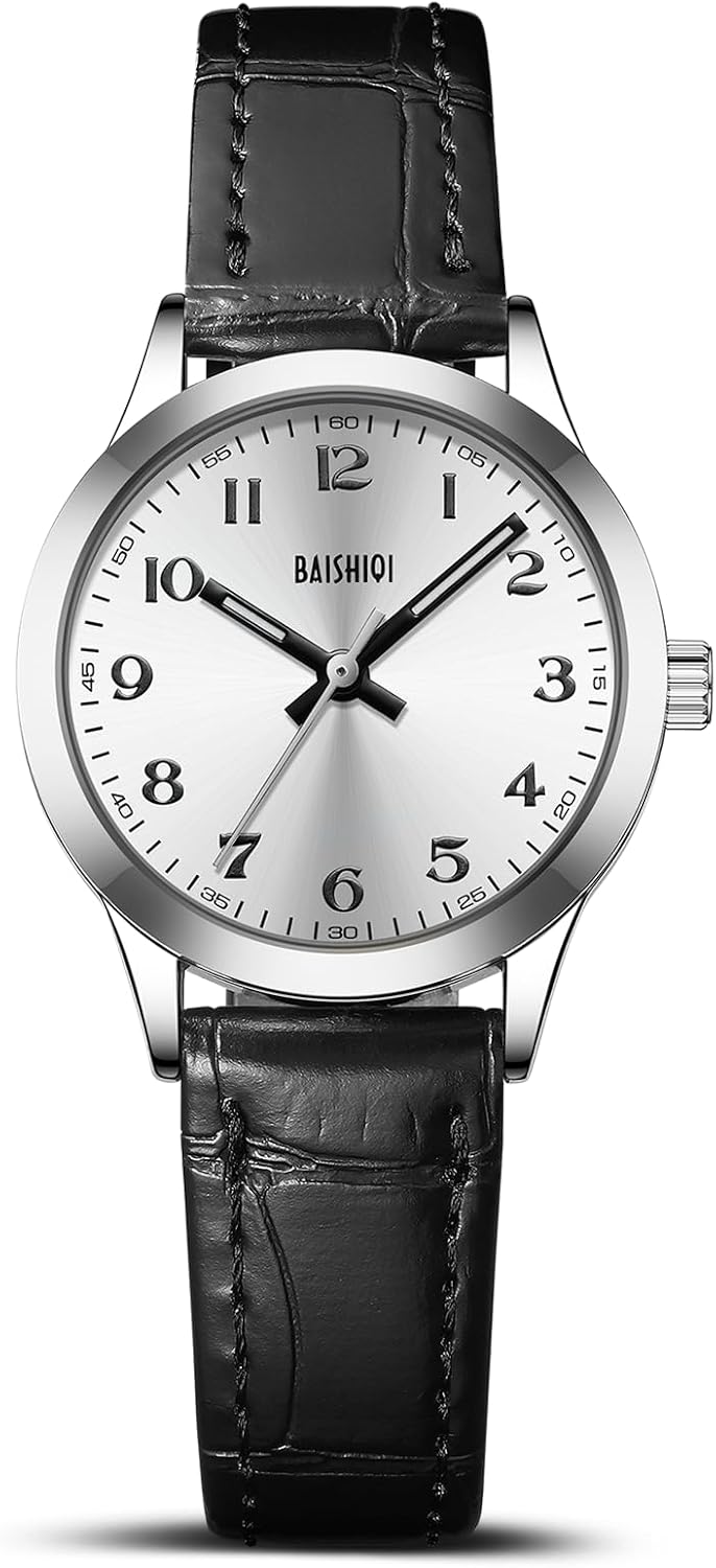 Women's Watch Leather Strap Analogue Quartz Watch Waterproof Wristwatch for Women Classic Business Casual Women's Watch