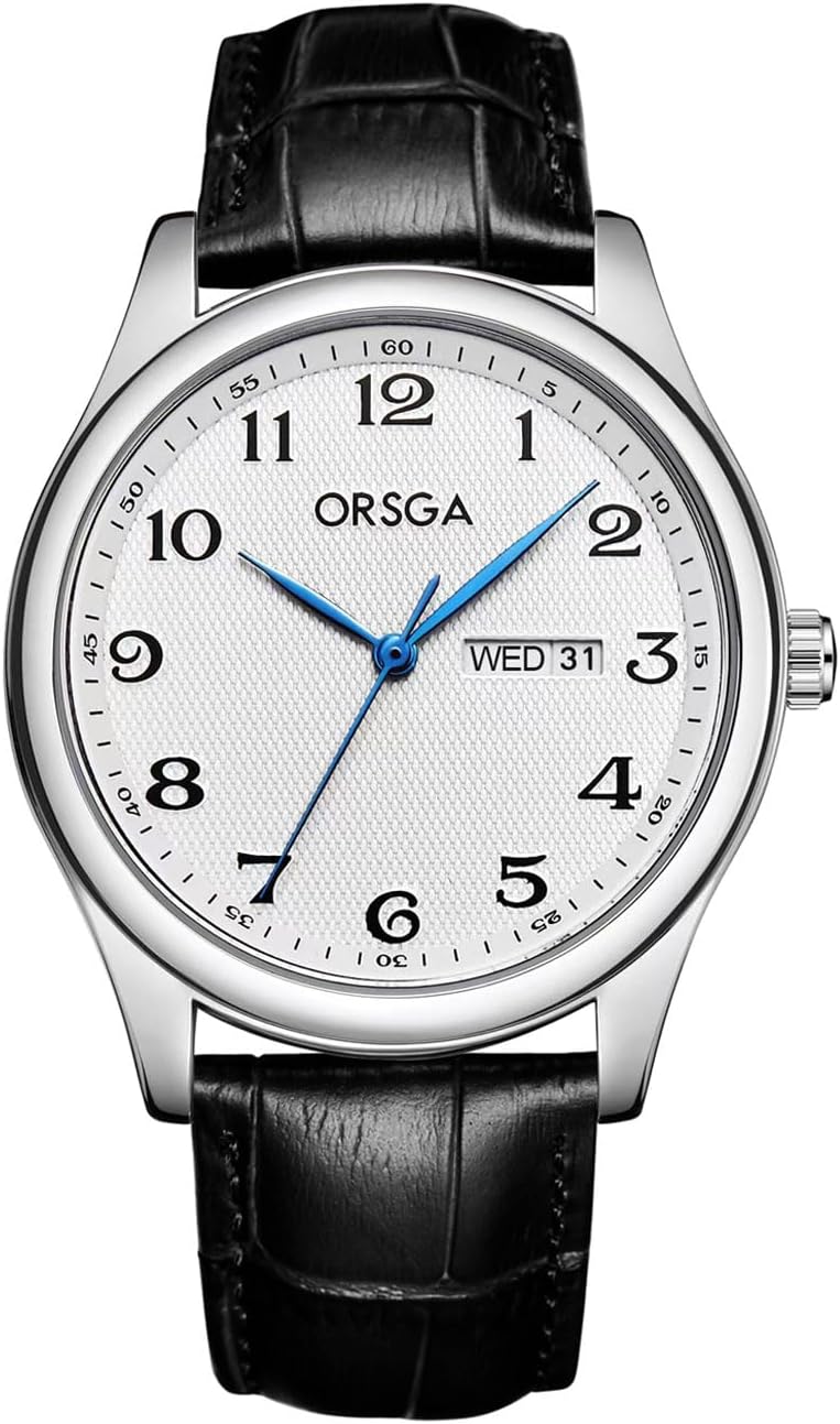 CIVO Men's Analogue Leather Watch – Minimalist Calendar Watches Men's Wrist Watch Waterproof Elegant, Quartz Watch for Men Business Classic, Gift for Men