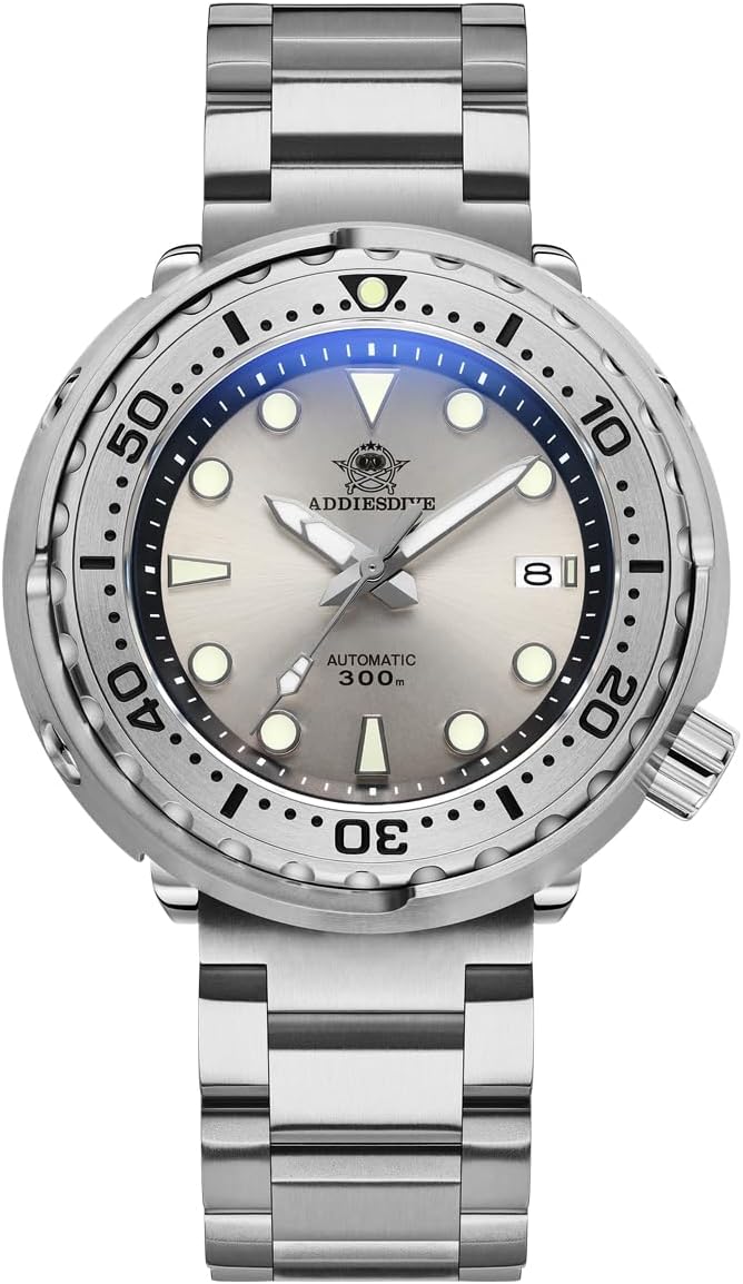 ADDIESDIVE Men's Automatic Watch Sapphire Glass Analog Automatic Watch with Stainless Steel Band AD2103