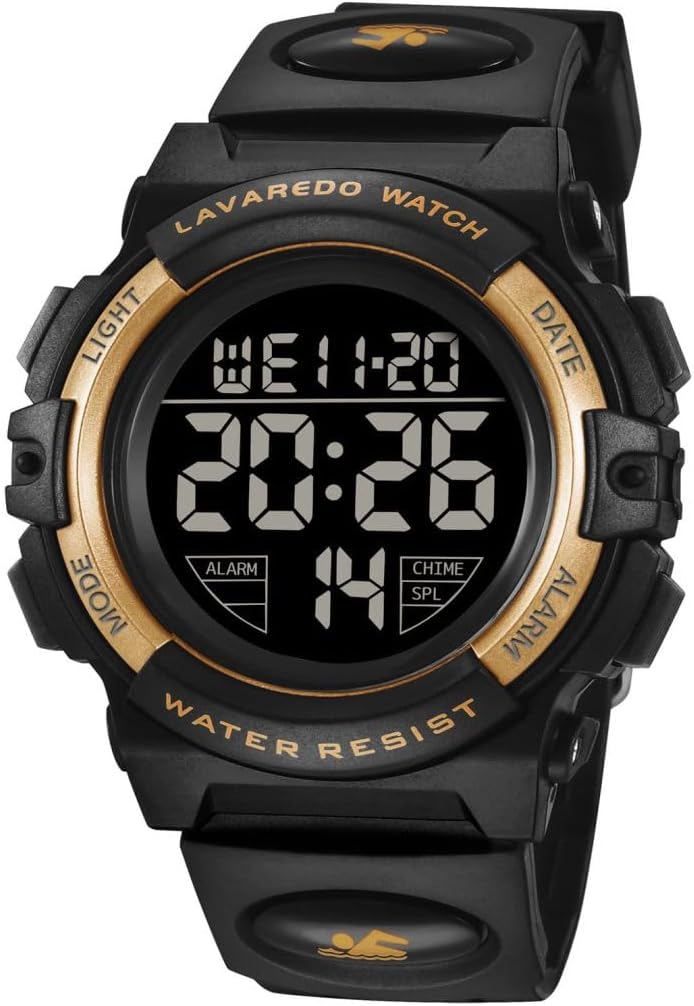 BEN NEVIS Children's Digital Multifunction Waterproof LED Light Alarm Calendar Date Wrist Watch with Silicone Strap