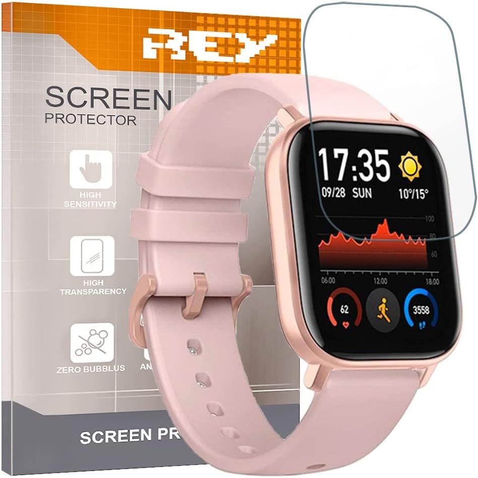 REY Pack of 6 Screen Protectors for XIAOMI AMAZFIT GTS Premium Quality