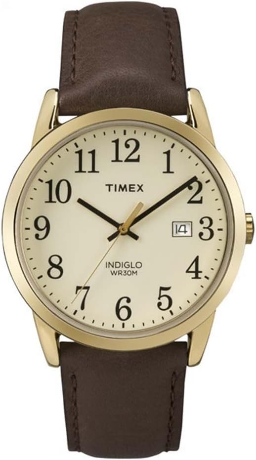 Timex Men's Analogue Dial Wrist Watch, Leather Strap