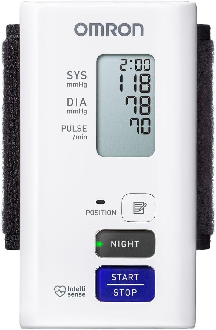 Omron Nightview Wrist Blood Pressure Monitor, Fully Silent Blood Pressure Monitor, Day and Night Measurements, Bluetooth Connection to Free Smartphone App