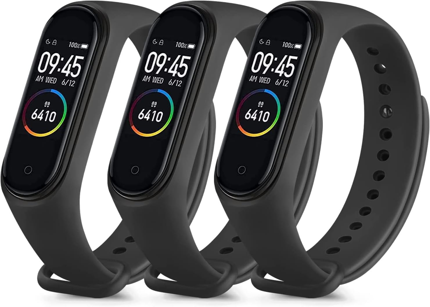 ATOO 3 × Strap for Xiaomi Mi Smart Band 4 Bracelet and Xiaomi Mi Band 3, Silicone Straps for Xiaomi Mi Band 4 3 Strap