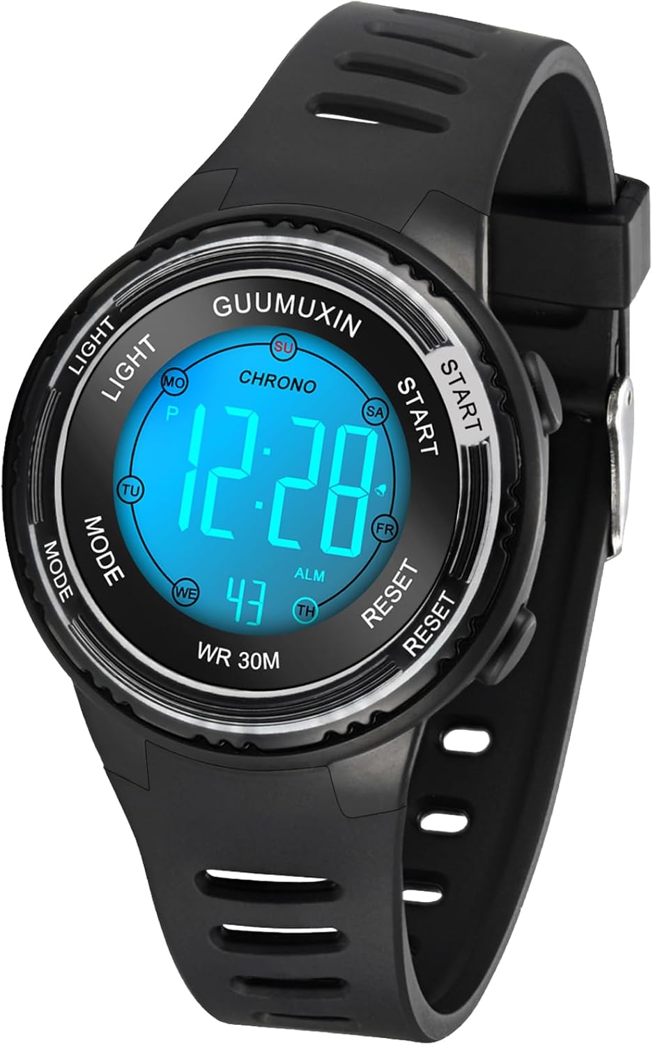 Boys Girls Digital Watch Kids Sports Watch with 7 Colors Luminous Indicator Waterproof 3ATM Wrist Strap for Girls Boys 5-15 Years