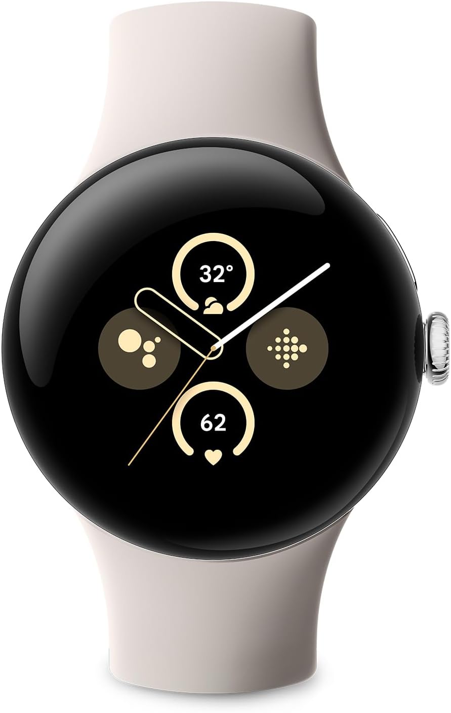Google Pixel Watch 2 by Fitbit and Google - Heart Rate Monitor, Stress Management, Security Features - Android Smartwatch - Aluminium Case - Clay Grey Sports Strap - Wi-Fi