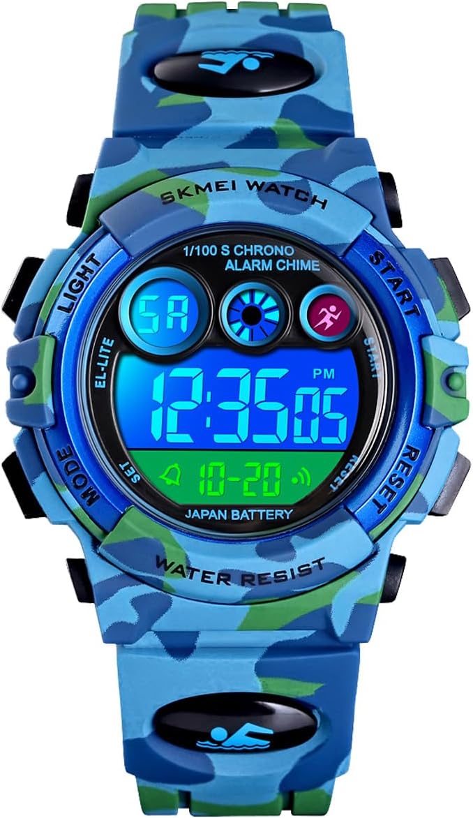 Alienwork Children's Girls' Digital Watch Waterproof 5 ATM