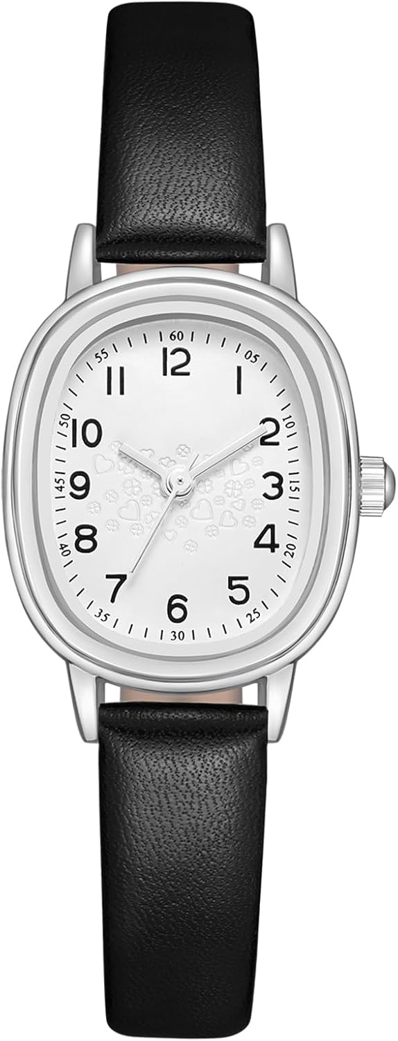 CIVO Leather Women's Small Analog Watches Quartz Rectangular Dial Vintage Wrist Watch for Women Classic Elegant Waterproof Gift