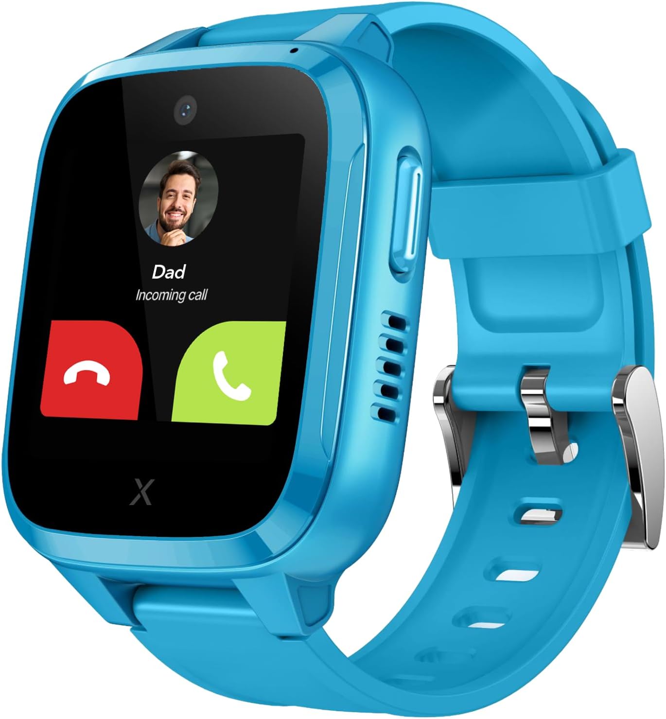 XPLORA Kidzi 4G Children's Phone Watch - Calls, Messages, Kids School Mode, SOS Function, GPS Position, Camera and Pedometer - Includes 3 Months Free Subscription (Blue)