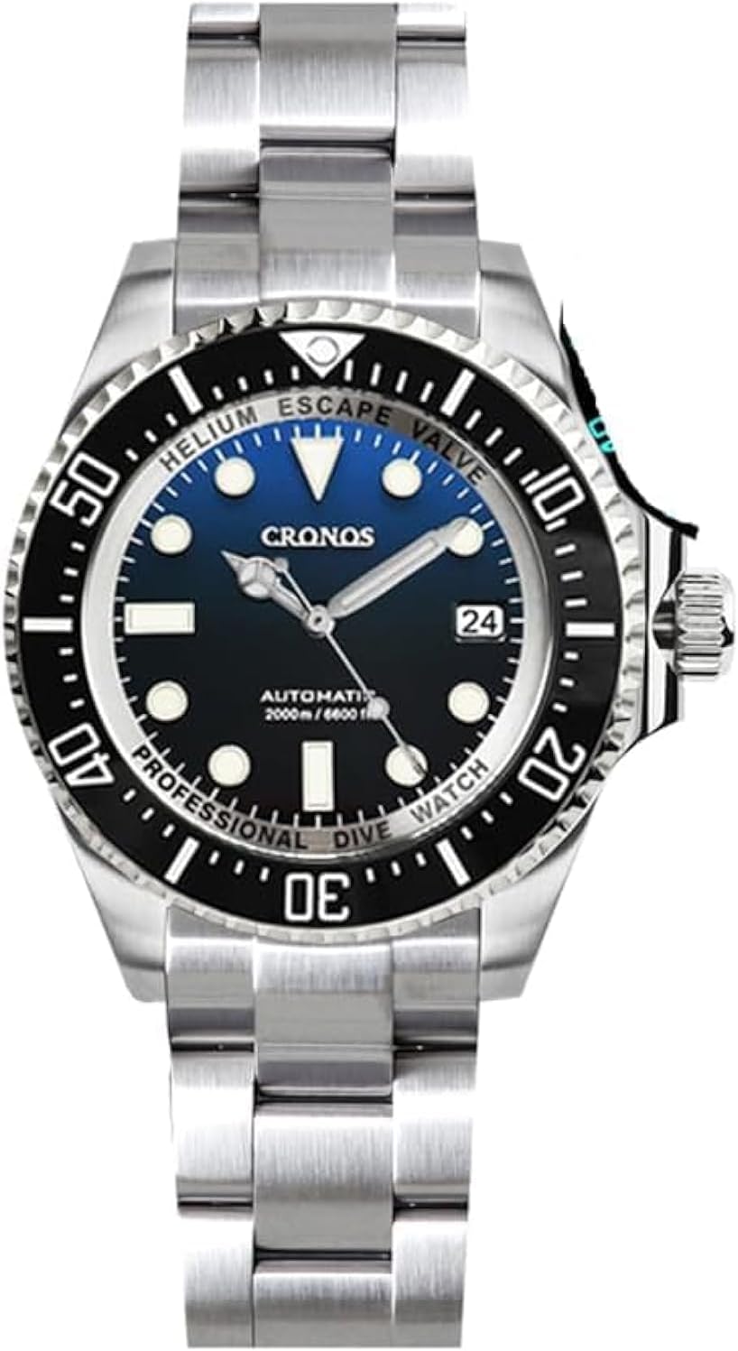 Cronos PT5000 Men's Automatic Stainless Steel Waterproof 3000m Professional Diver Watch