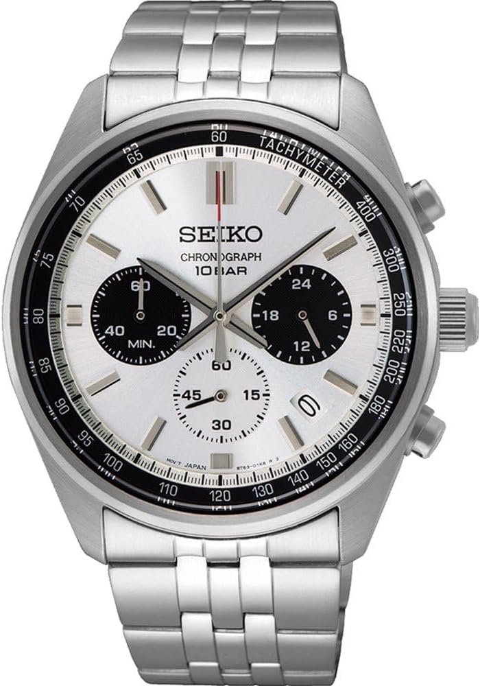 Seiko Orologio Analogico al Quarzo Uomo con Cinturino in Acciaio Inossidabile SSB430P1