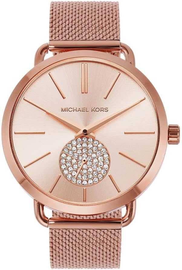 Michael Kors Orologio Portia da donna, Movimento al quarzo multifunzione con cinturino in acciaio inossidabile