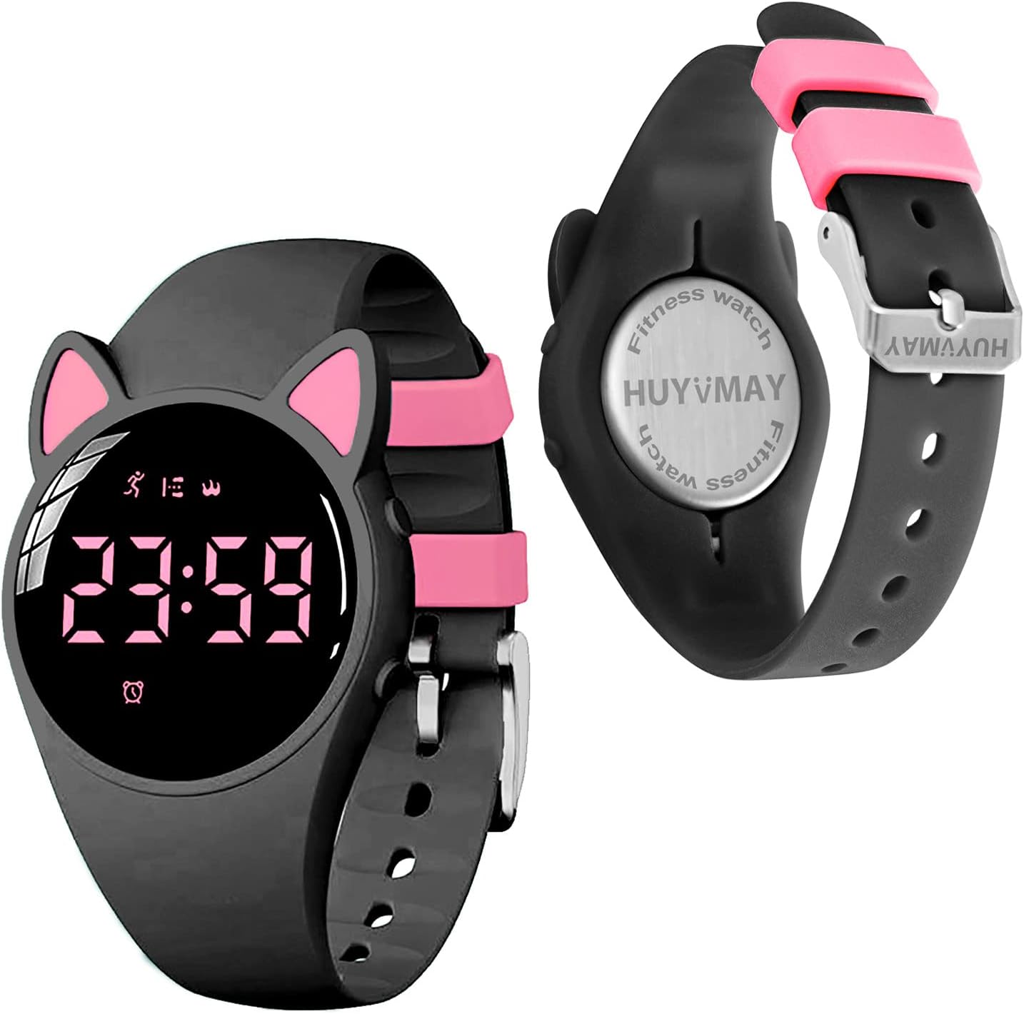 Kids Pedometer Watch Fitness Tracker Without App, IP68 Waterproof Watch for Girls Boys Cute Wrist Watch with Step Counter, Calorie/Distance Counter, Stopwatch 3 Alarms