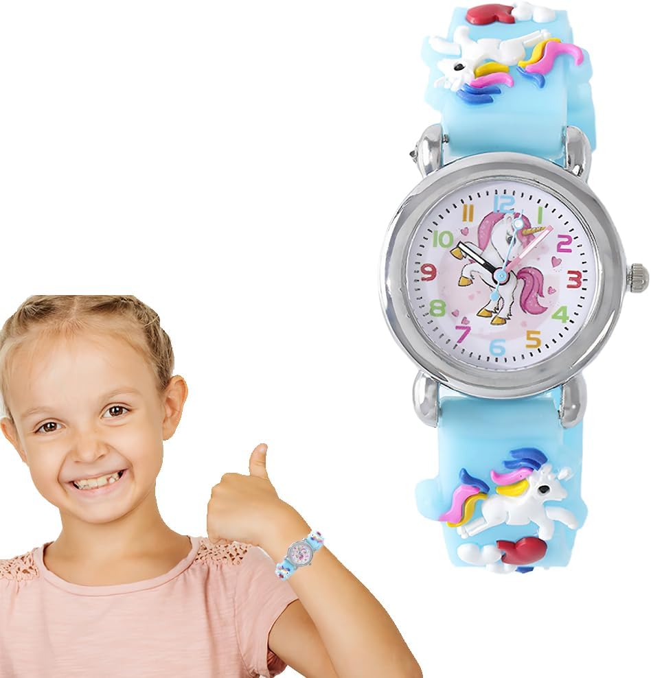 Children's Digital Watch, Wrist Watch for Boys and Girls, Cartoon Waterproof Backlight, Time Display