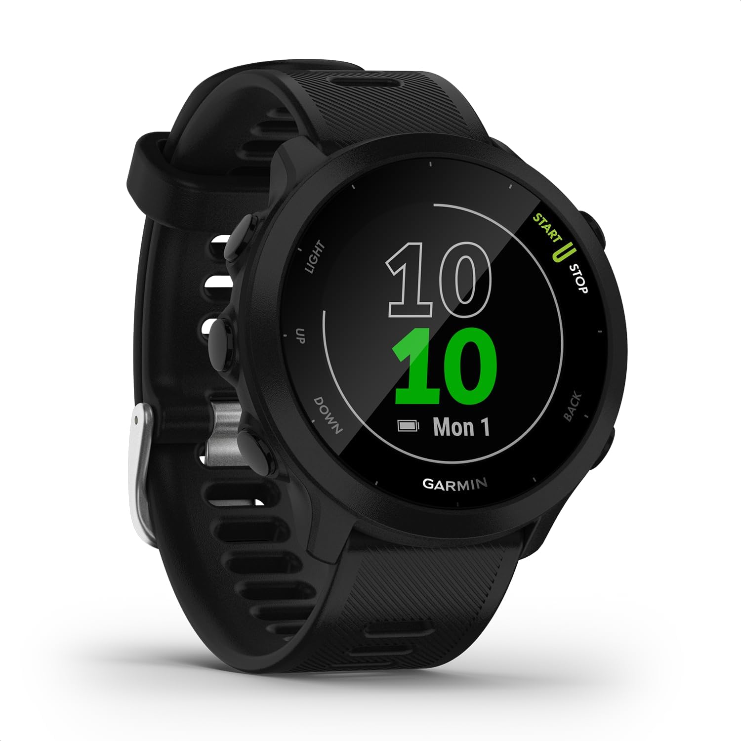 Garmin Forerunner 55 (Black), Running Smartwatch with GPS, Cardio, Training Plans Included, VO2max, Custom Workouts, Connect IQ, One Size