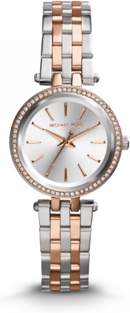 Michael Kors Orologio Darci per donna, Movimento al quarzo a tre lancette in tonalità argento con cinturino in acciaio inossidabile