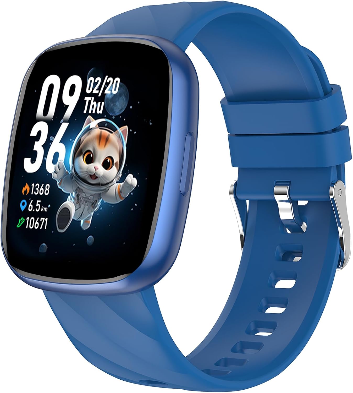 Children's Smartwatch, Fitness Tracker Watch, 1.75 Inches, Smart Watch with 100+ Sports Modes, Heart Rate, Sleep Monitor, Games, Pedometer, Gift for Boy Girl Ado 5-16 Years – Blue